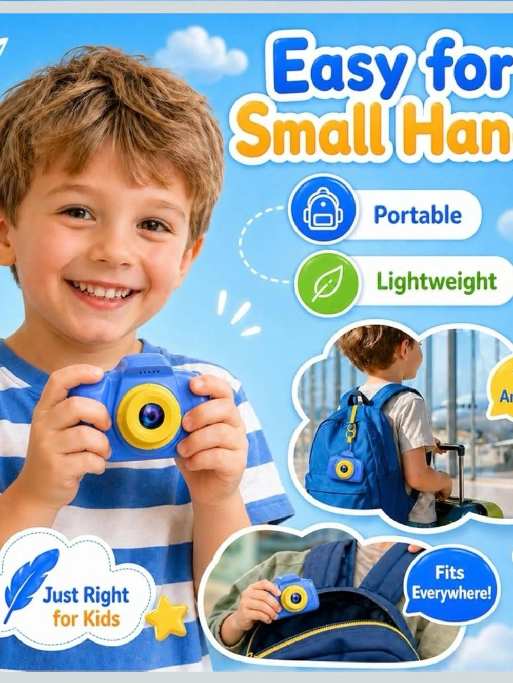 Kids Digital Camera with 32GB SD card